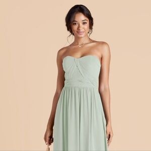Chic Strapless Mint Dress